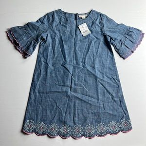 Crewcuts denim embroidered dress